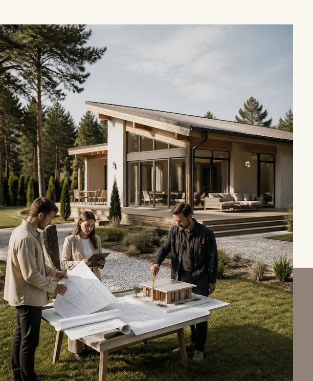Проект дома 8 на 8 с террасой для строительства в Михайловке